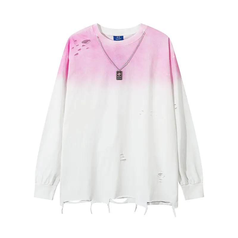 Tie-dye Gradient Long-Sleeve T-Shirt for Men