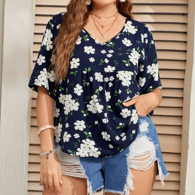Dama Women's Blouse Europe And America Top Dark Blue - Shop at LoveMi