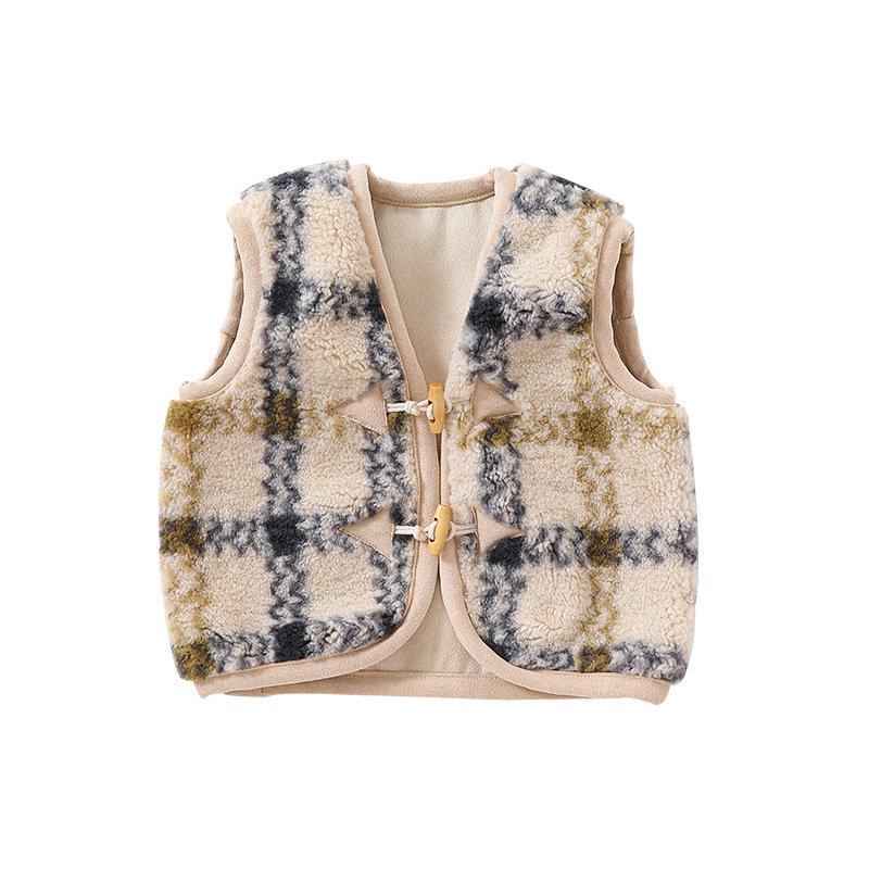 Baby Autumn And Winter Keep Warm Pure Color Vest - Image 1