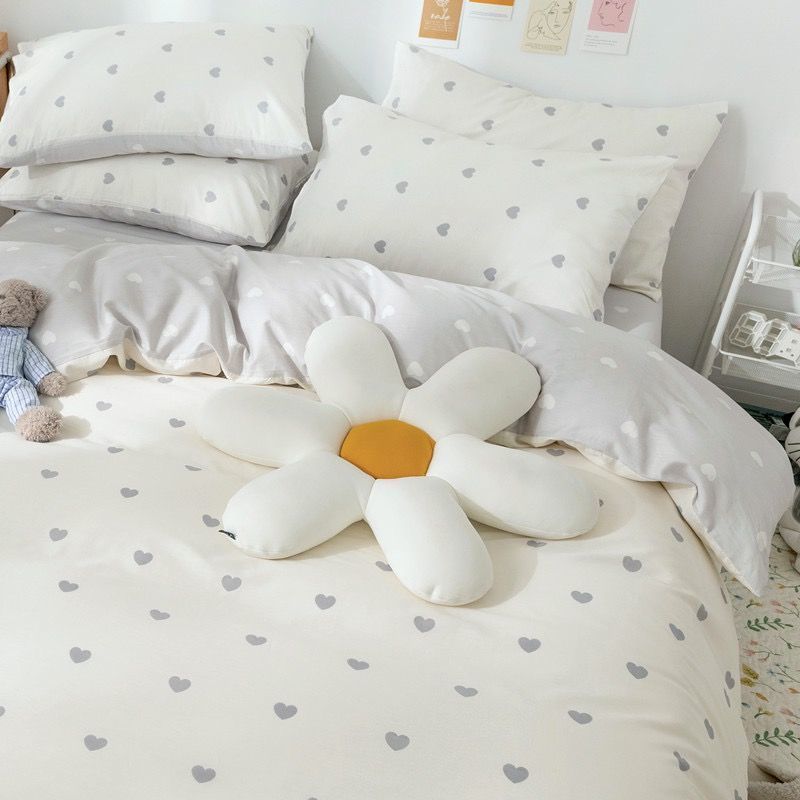 Pastoral Style Fresh Bed Sheet And Duvet Cover Four-Piece Set Washable
