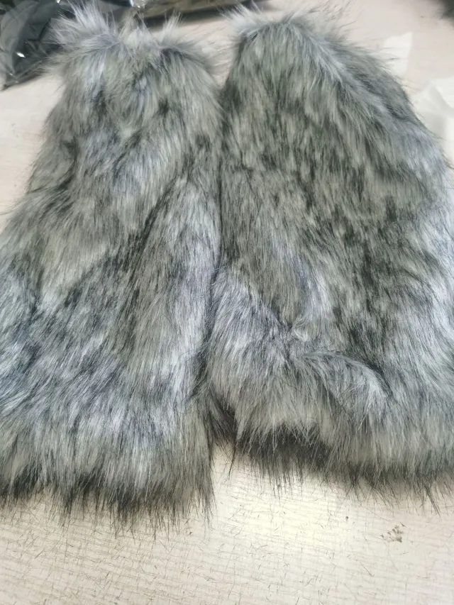 Fur Boot Cover Grass Short Fur Foot Sock Gray - Shop at LoveMi