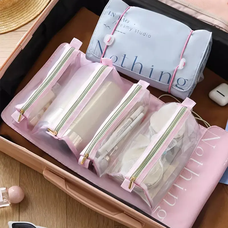 Folding Storage Bag Travel Portable Cosmetic Bag Detachable Wash