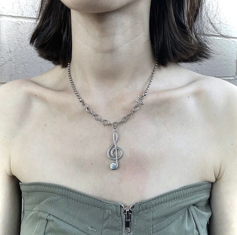 Note-shaped Combination Clavicle Necklace