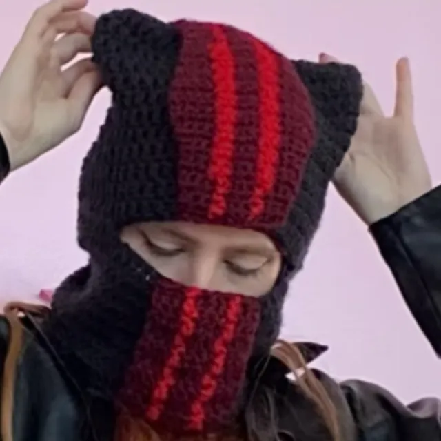 Personality Fashion Striped Retro All matching Hat Masked Style - Shop at LoveMi