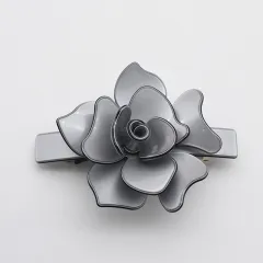 Women's Summer Cute Camellia Barrettes - Starry Sky Grey - View 1