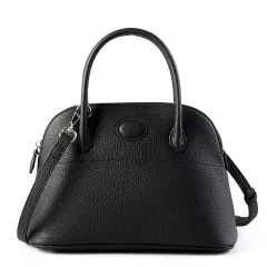 Women's All-match First Layer Cowhide Bag - Black - View 1