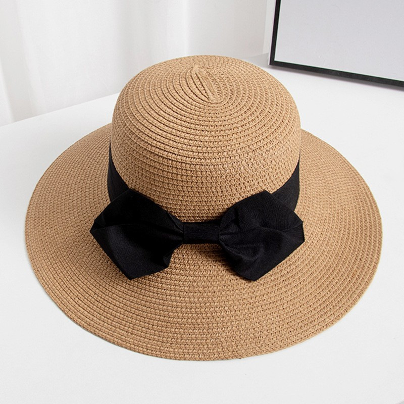 Bow Straw Hat Khaki