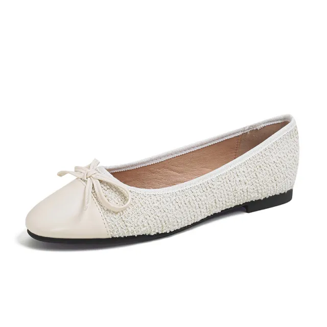 Women's Low cut Bow Pumps Flat Bottom White - Shop at LoveMi
