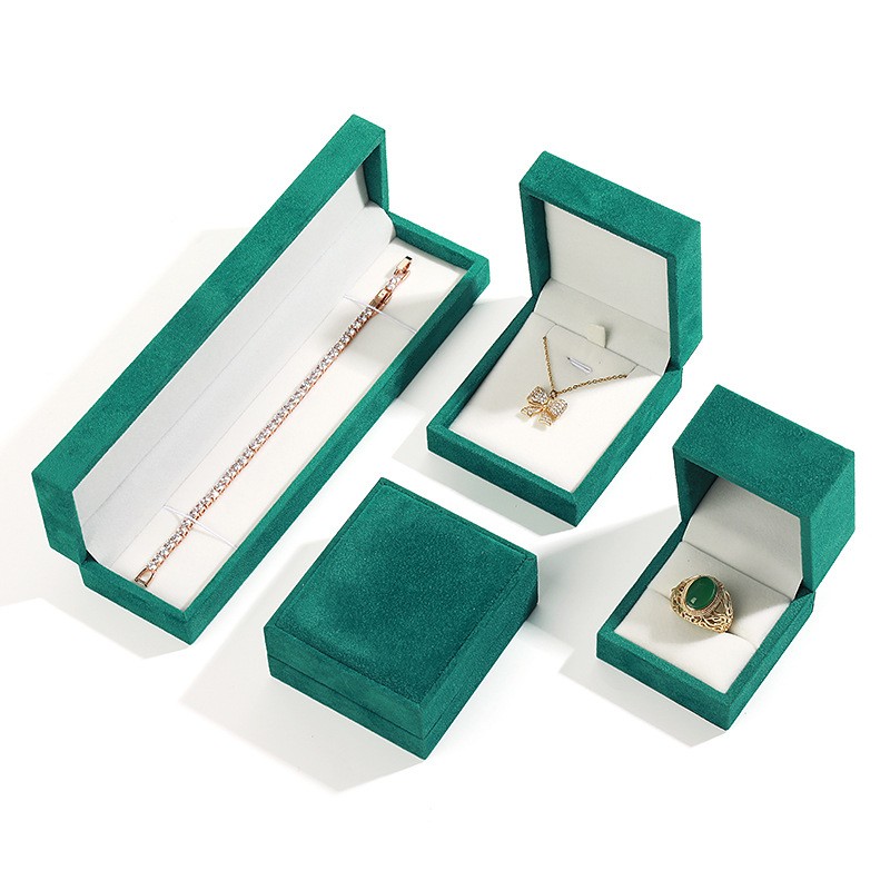 Flip Flannel Ring Necklace Bracelet Jewelry Box - 2