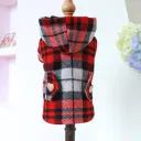 Red Plaid Trench Coat