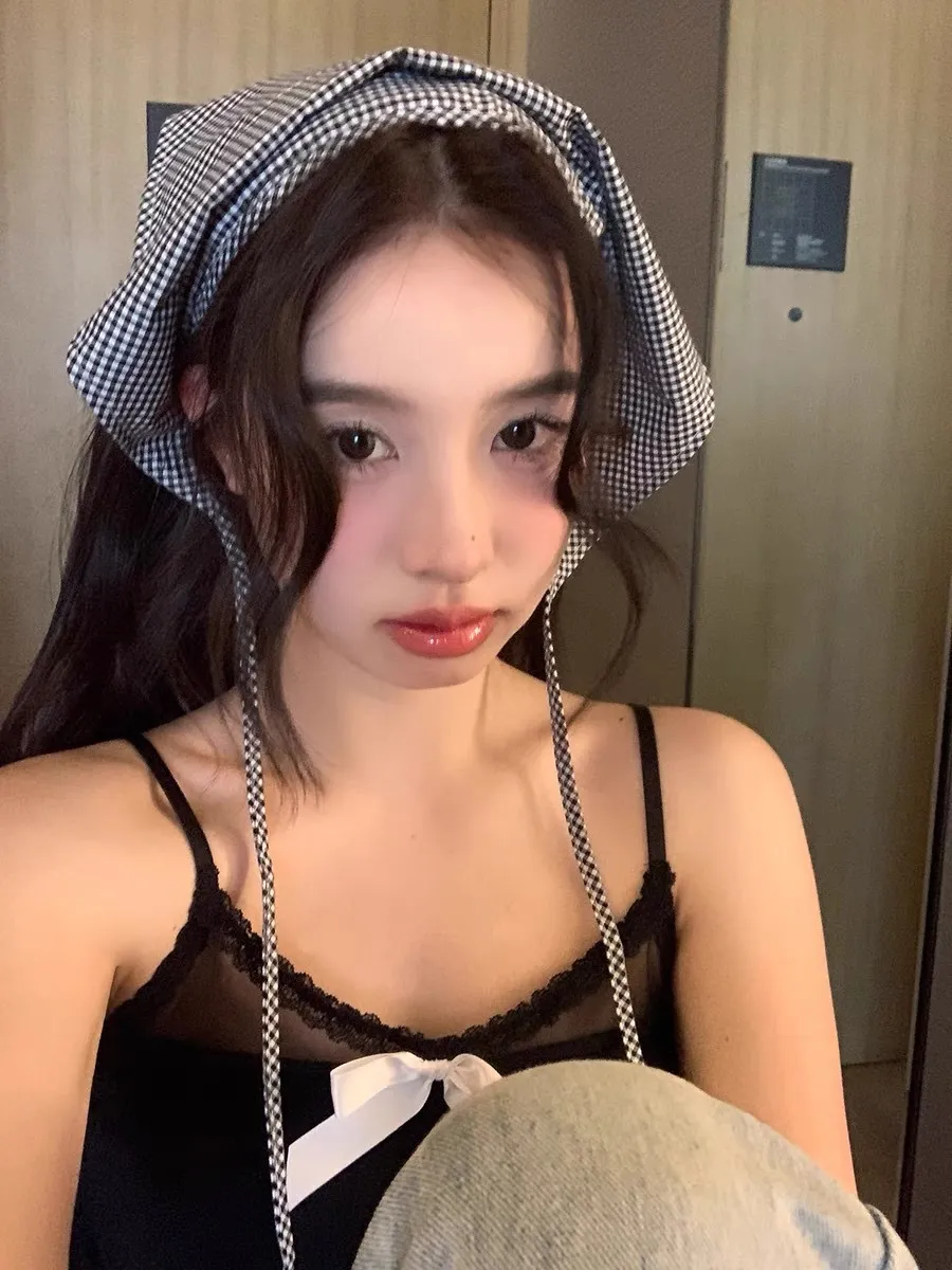 Female Sweet Dopamine Lace Hair Band Headcloth - A289 Simple Black