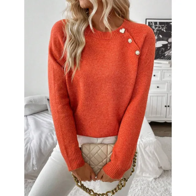 Women's Casual Cardigan Button Knitted Sweater Red - Shop at LoveMi