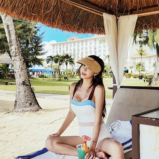 Women's Clothing Sexy Color Block Slim Triangle One piece Swimsuit White - Shop at LoveMi