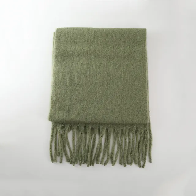 Thickened Plus sized Macaron Color Warm All matching Shawl Green - Shop at LoveMi