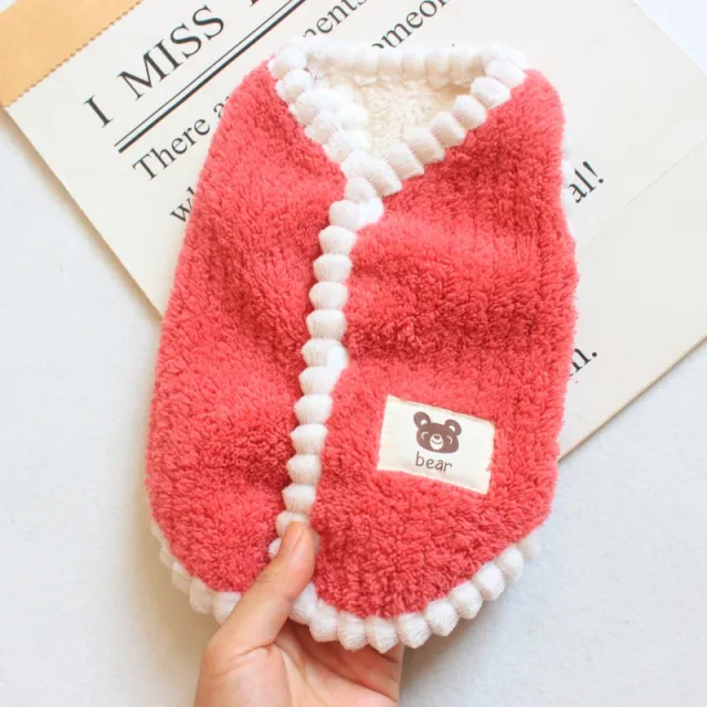 Dibi Bear Dog And Cat Clothes Corduroy Vest Watermelon Red - Shop at LoveMi