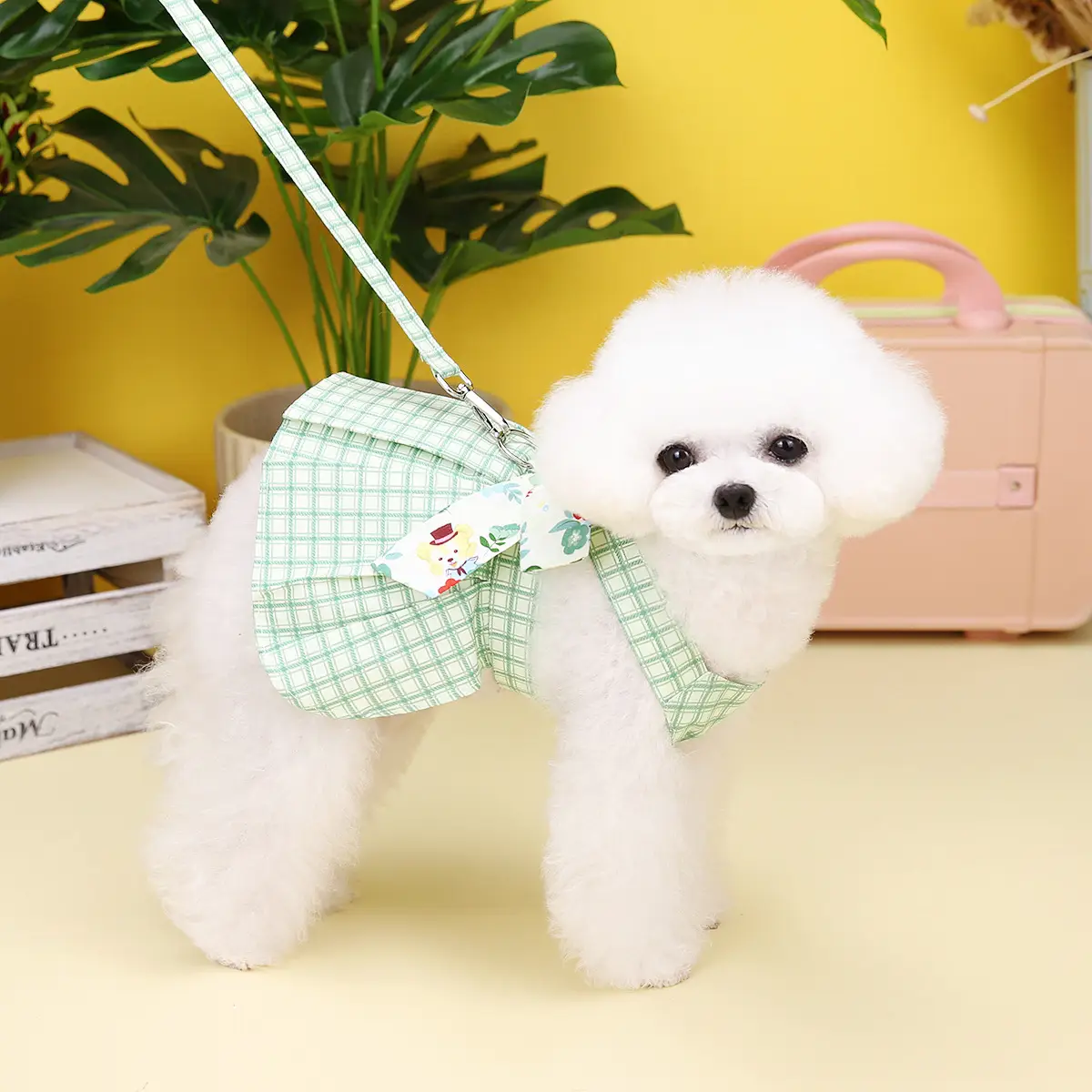 Plaid Patchwork Corset Pet Princess Dress