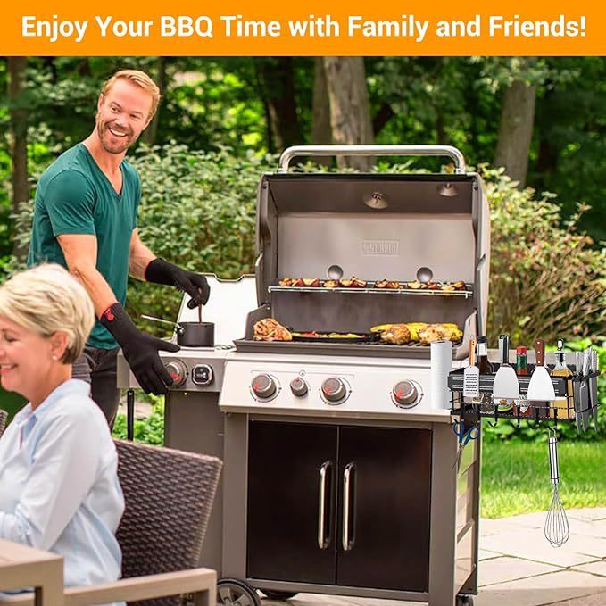 Spice Rack Kitchen Supplies Storage Rack Outdoor Camping Barbecue Side Hanger