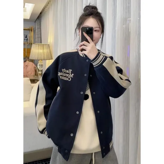 Womens AutumnWinter Stylish Loose Fit Slimming Fleece Lined Padded Jacket Spring Autumn Style S - Shop at LoveMi
