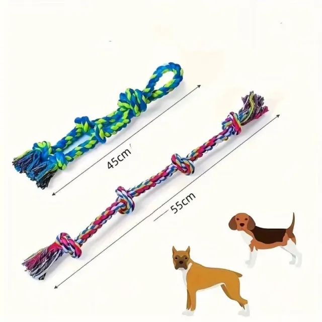 Heavy Duty Rope Knot Dog Toys For Large Breeds Dental Health Chew And Interactive Tug Of War Play Pet Supplies Set1 - Shop at LoveMi