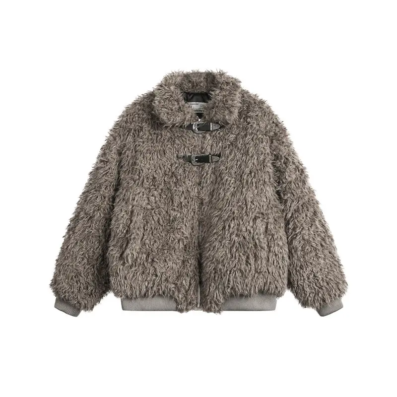 High-grade Plush Cotton Padded Thickened Lapel Cotton-padded