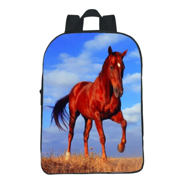 12 inch Digital Printing Animal Horse Backpack Figure08 - Shop at LoveMi