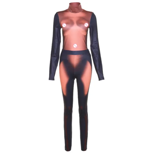 Round Neck Top High Waist Tight Trousers Suit Black - Shop at LoveMi