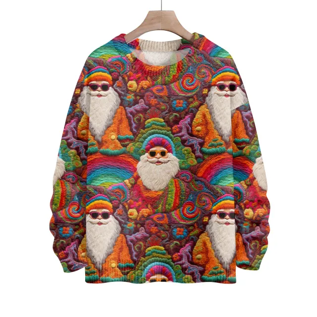 Thick Needle Sweater 3D Digital Printing Women's Christmas Top 33Z Other 1 5Xl - Shop at LoveMi