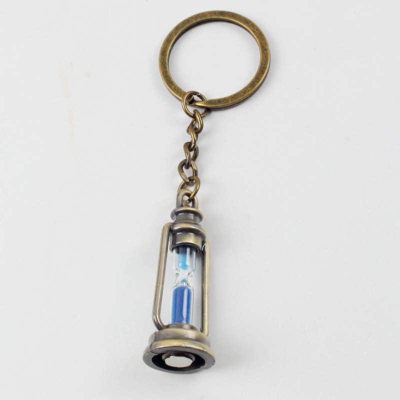 Title 1, Revolving Scenic Lantern Hourglass Keychain Simple