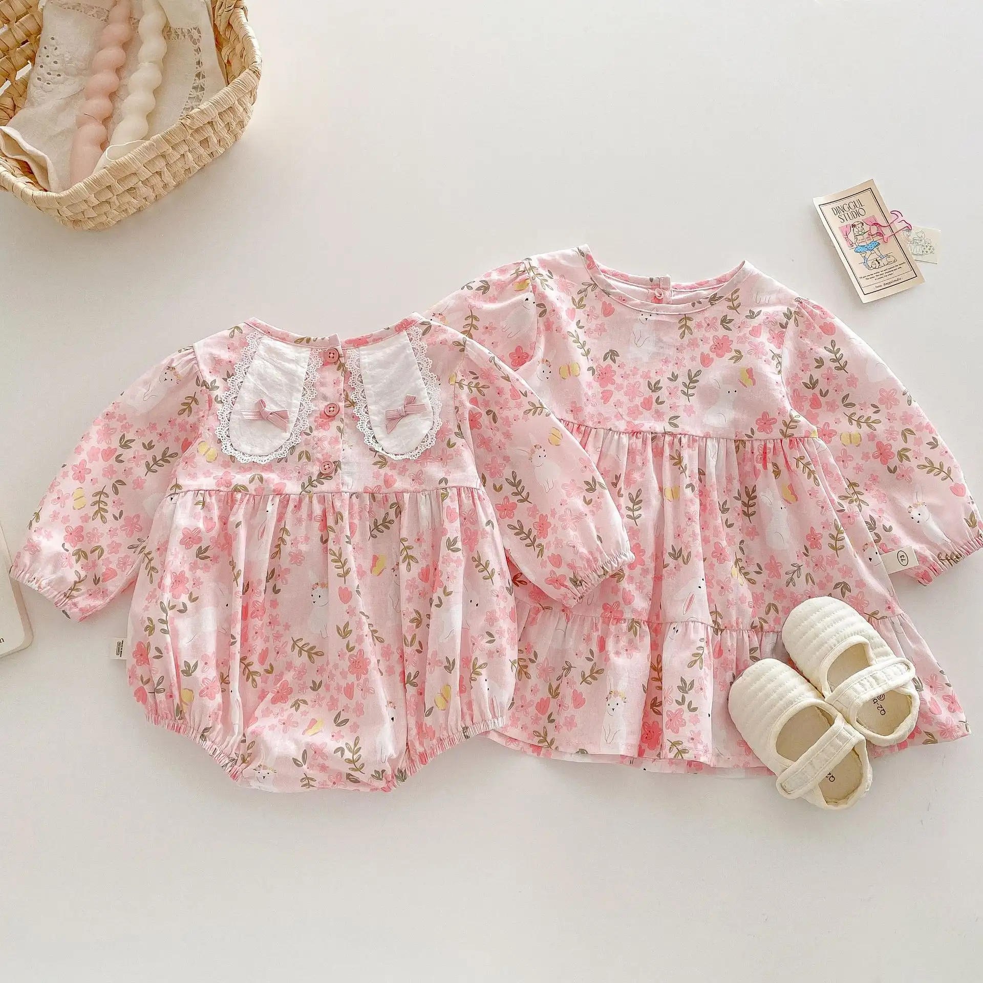 Baby Floral Onesie Rabbit Jumpsuit