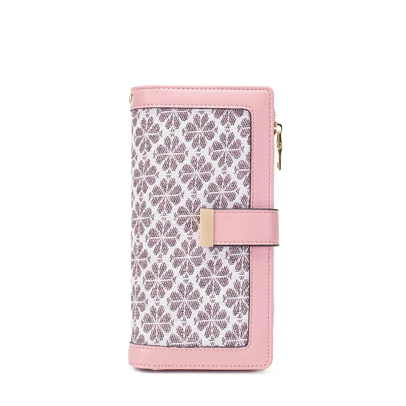 Long Buckle Women's Wallet Large Capacity - Pink
