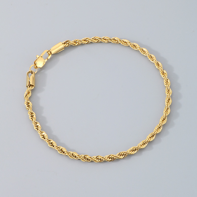 Hip-hop Trendy Braided Chain Couple Bracelet Accessory