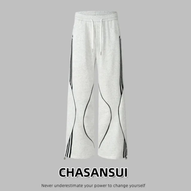 Autumn And Winter Leisure Sweatpants Loose Wide Leg Straight Gray - Shop at LoveMi