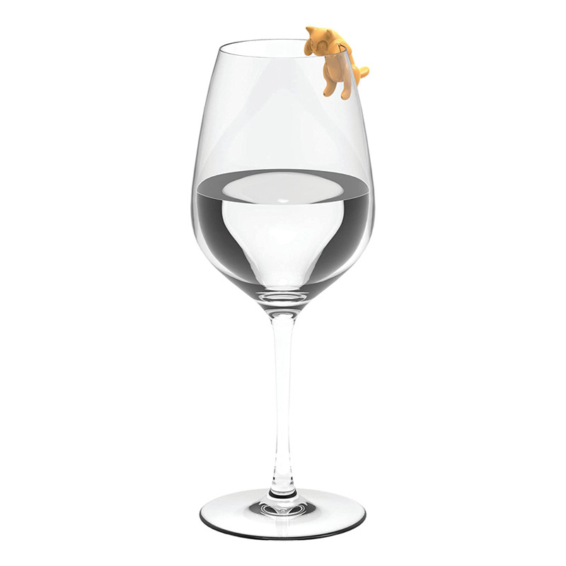 Title 5, Creative 3D Kitten Shape Wine Glass Mark