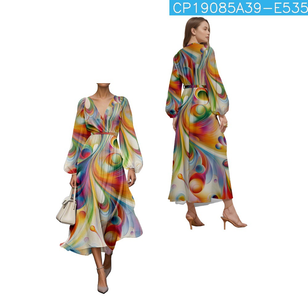 Digital Printing Niche Comfortable Dress Type A M - Shop at LoveMi