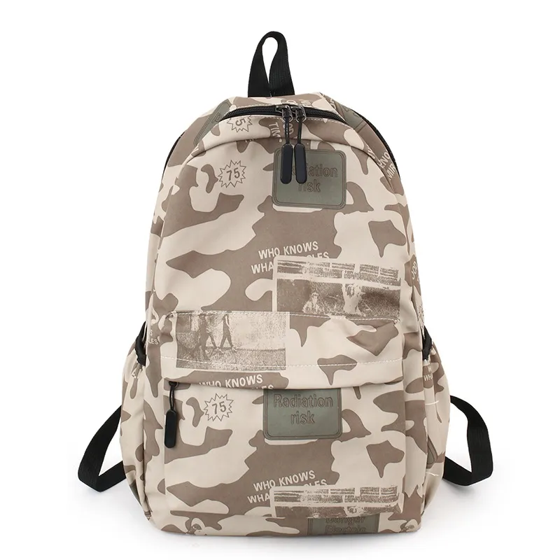 New Fashion Personalized Graffiti Large Capacity Canvas Backpack - 6 Models