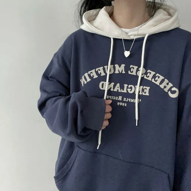 Loose Autumn And Winter Thickening Fleece Padded Coat Plus Size Thin Top 715 Blue Plus Velvet - Shop at LoveMi
