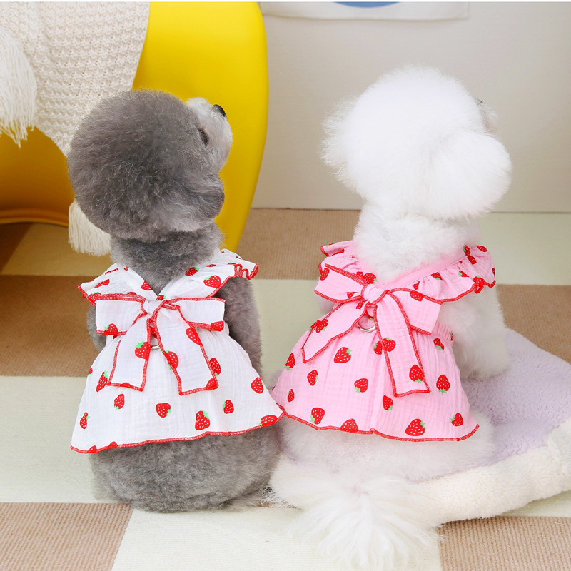 Dog Clothes Floral Princess Dress Spring And Summer