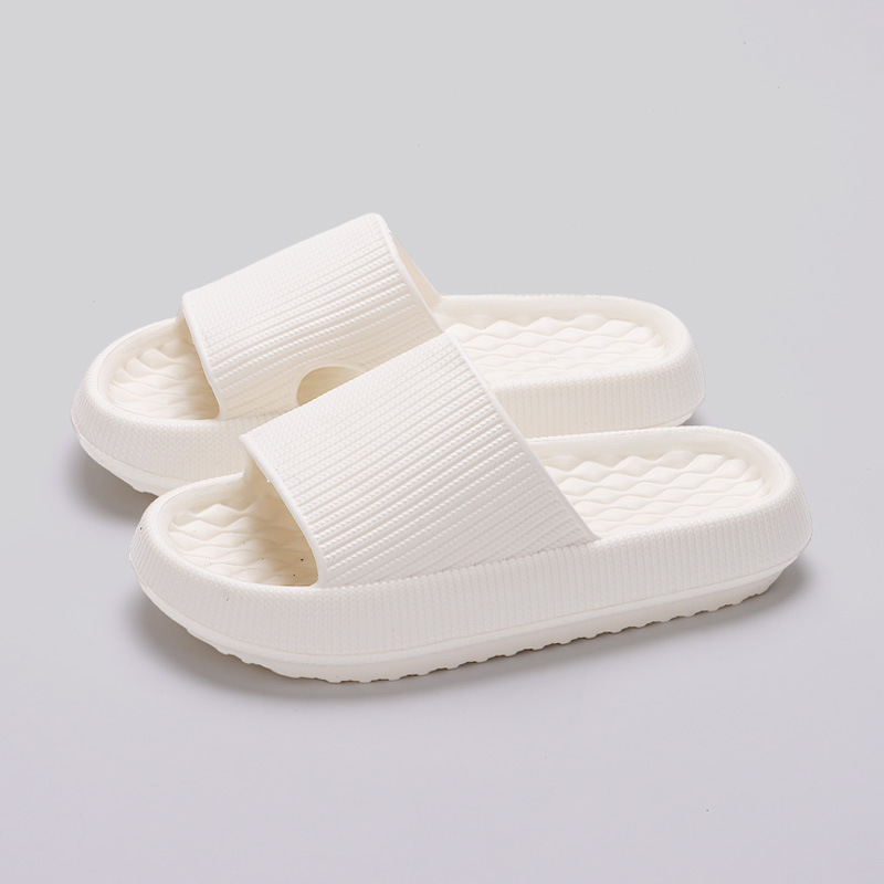 Summer EVA Slippers Solid Color Rhombus Stripe Anti-slip Slippers New Women's Ho - Picture 11 of 12