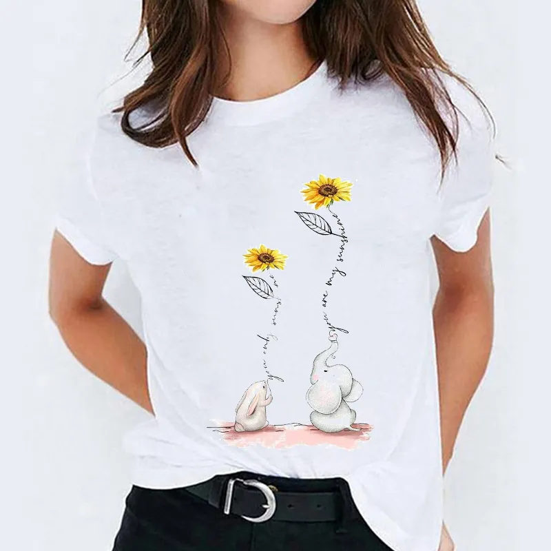 Women's Cat Pet Funny Round Neck Fashion Top - Cz22660
