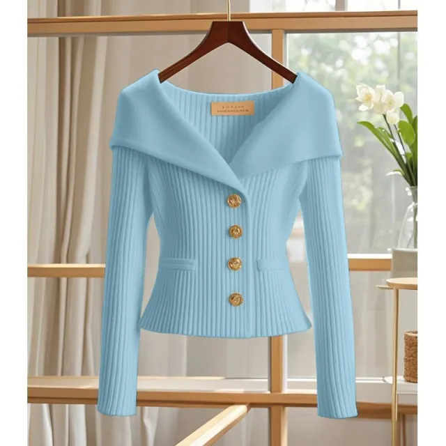 High end Design Sense Socialite Cool Waist Temperament Wild Flab Hiding Blue - Shop at LoveMi