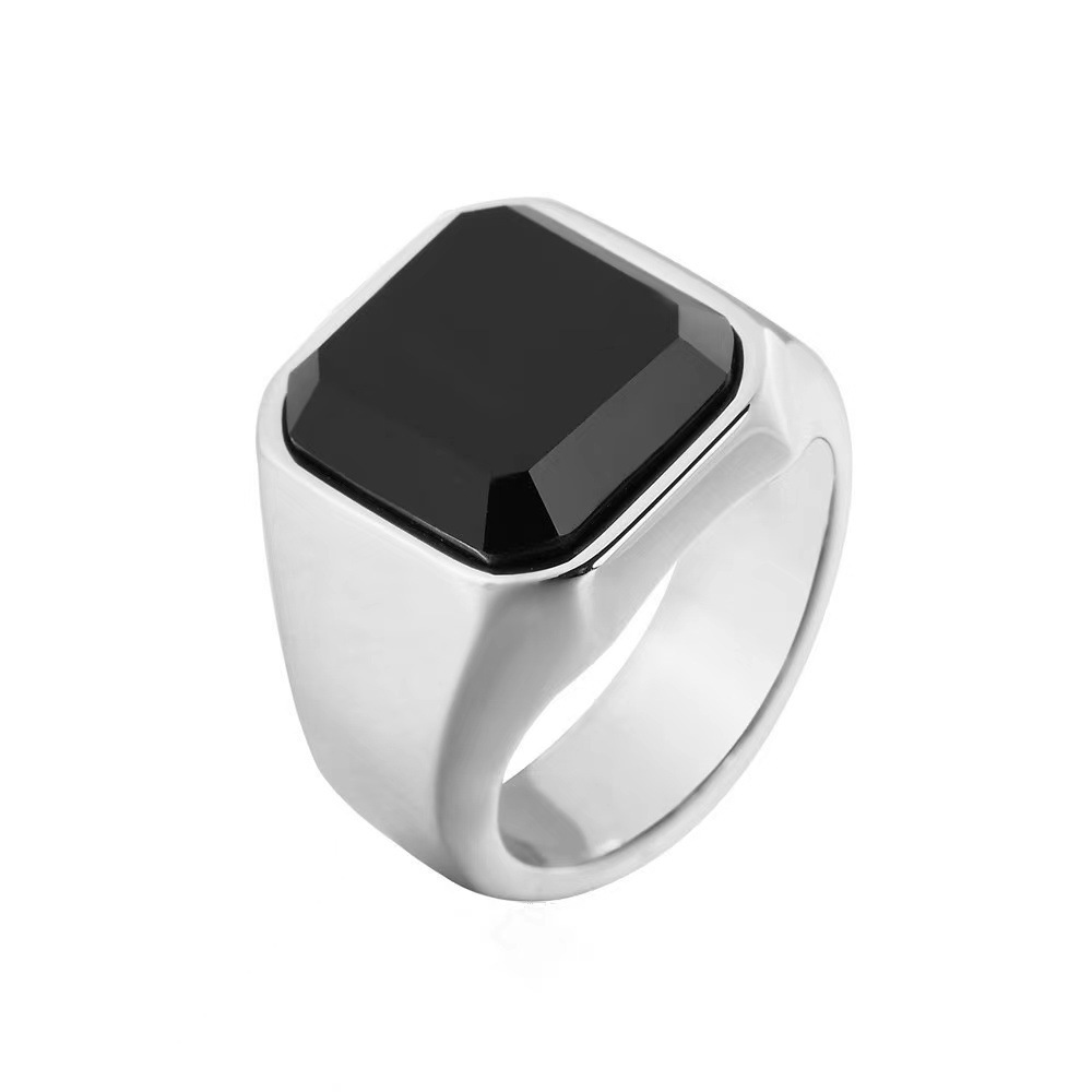 Fashion Retro Men's Simplicity Square Ring