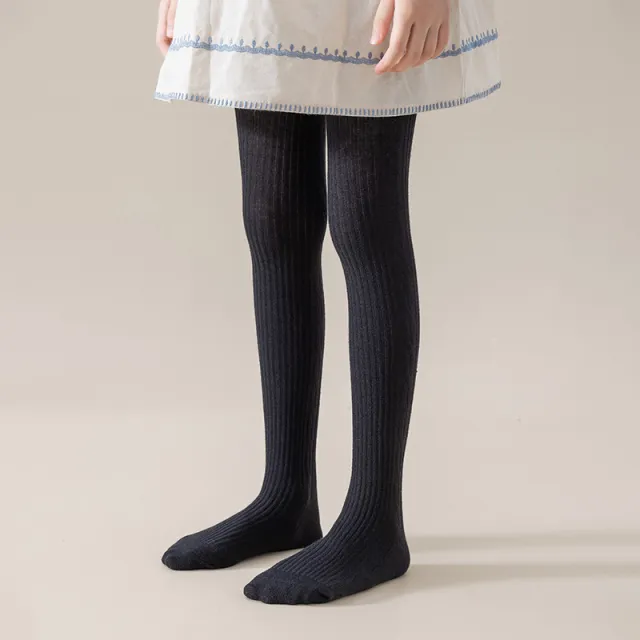 Girls' Casual Solid Color Simple One piece Cotton Socks Black - Shop at LoveMi