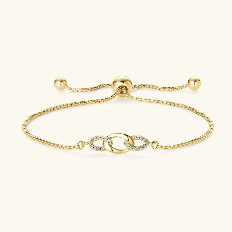 Adjustable Moissanite Bracelet Fashion Design