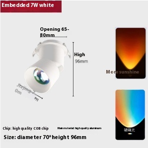 Embedded 7W White Hole