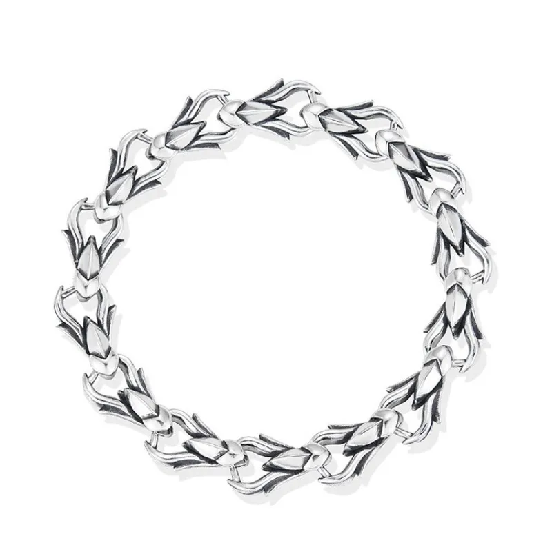 Retro Hollow Preserved Flower Bracelet Female Heavy Industry - Sl39331 Plated Thai Silver