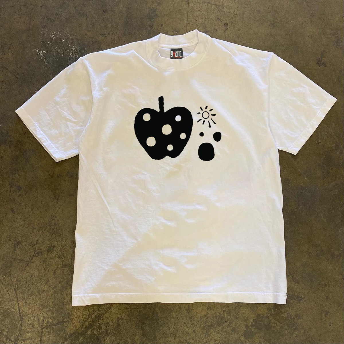 American-Style Playful Hand-Painted Short-Sleeve Loose-Fit T-Shirt For Women