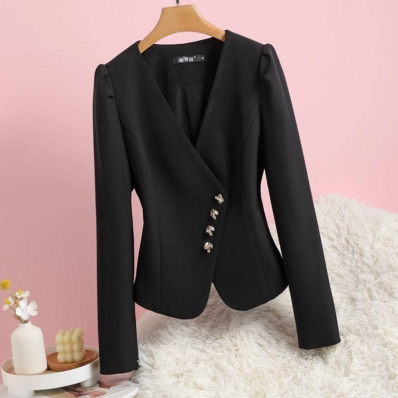 Elegant Light-luxury Womens Blazer With Long Sleeves