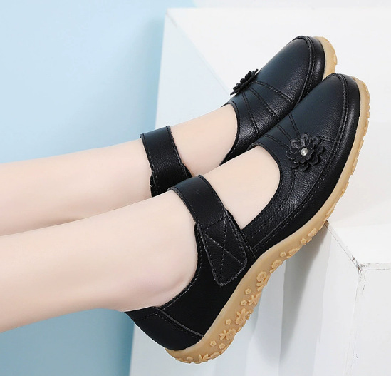 Leather Low-Top Flats, picture 6 of 7
