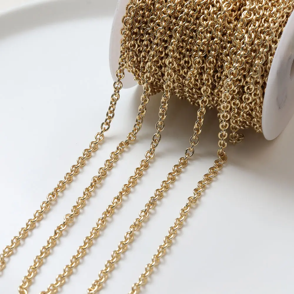 14K Electroplated Real Gold Color-Retaining Round Large