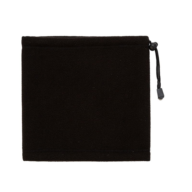 Warm fleece-lined thickened versatile neck gaiter (black)